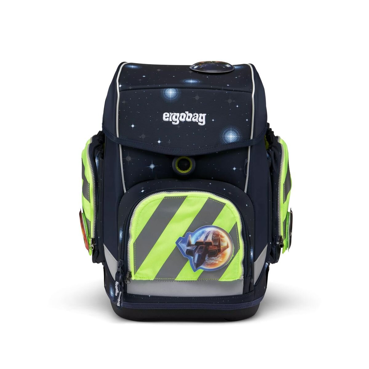 ergobag Sicherheits-Set Fluo-Zip Set mit Reflektorstreifen Grün