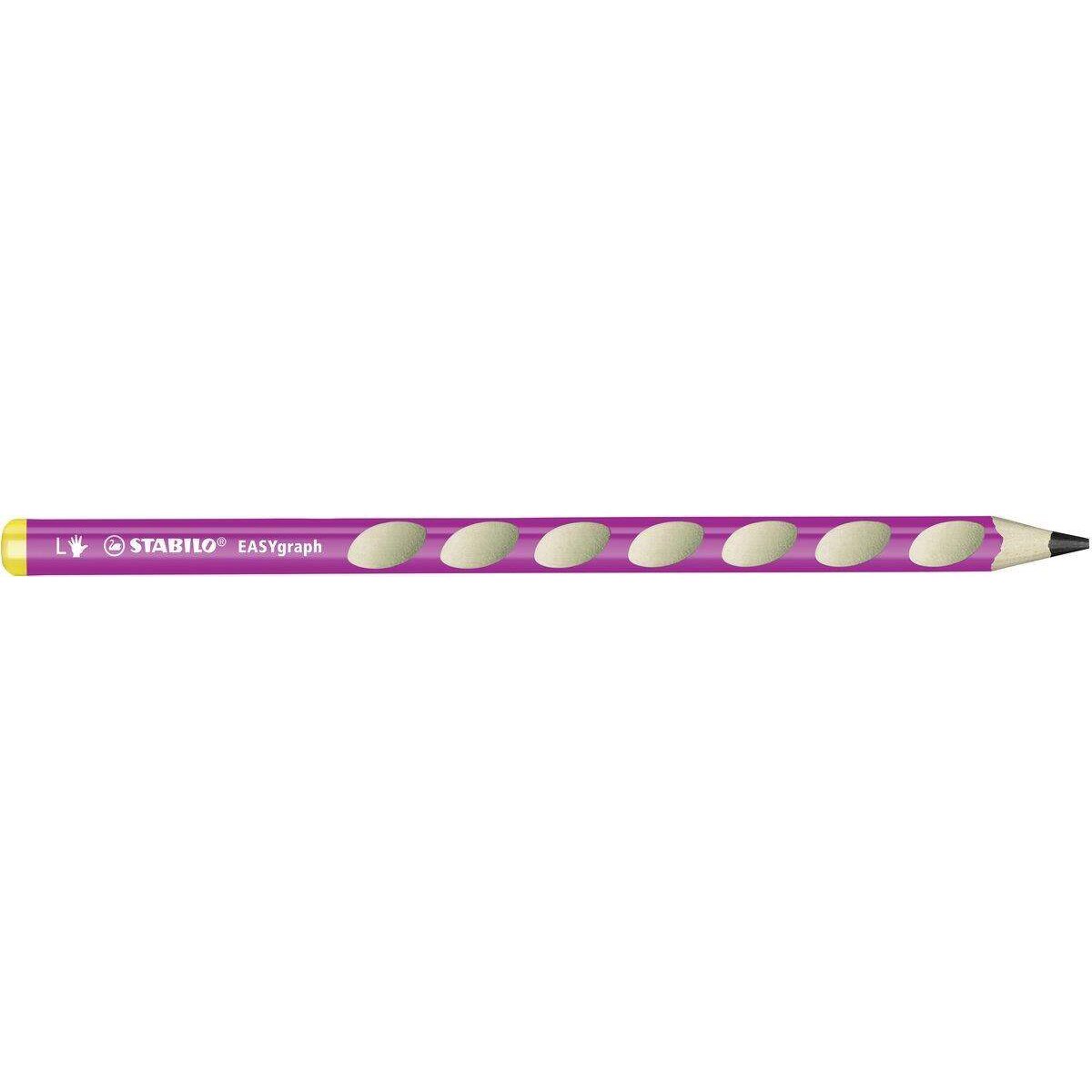 Ergonomischer Dreikant-Bleistift für Linkshänder - STABILO EASYgraph in pink - Einzelstift - Härtegrad HB