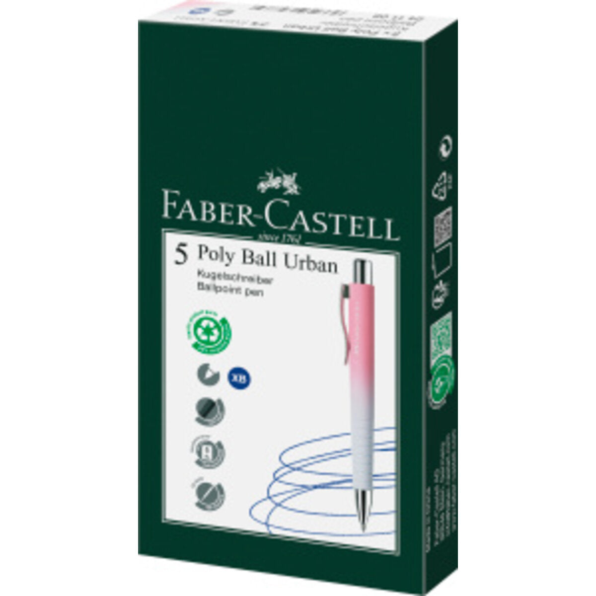 Faber-Castell 5 Kugelschreiber Poly Ball Urban Sunset