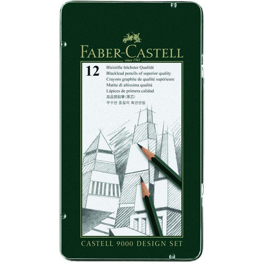 Faber-Castell Bleistift CASTELL® 9000 12er Design Set