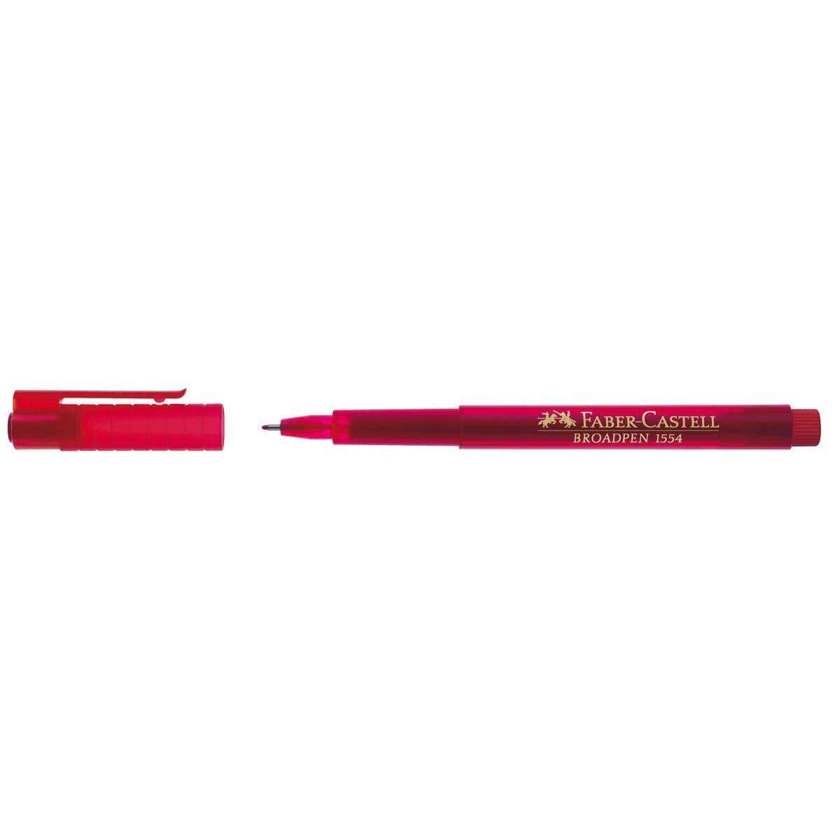 Faber-Castell Fineliner BROADPEN 1554, rot