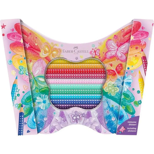 Faber-Castell Geschenkset Sparkle Buntstifte Schmetterling