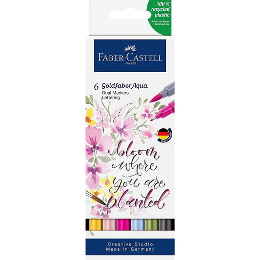 Faber-Castell Gofa Aqua Dual Marker Lettering, 6er