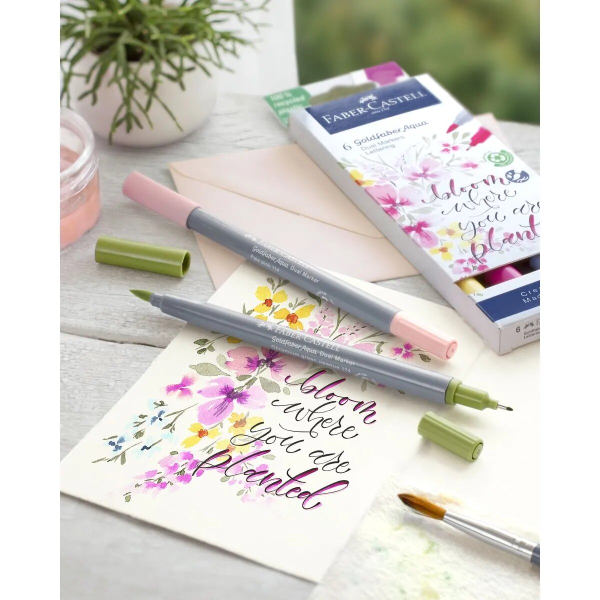 Faber-Castell Gofa Aqua Dual Marker Lettering, 6er