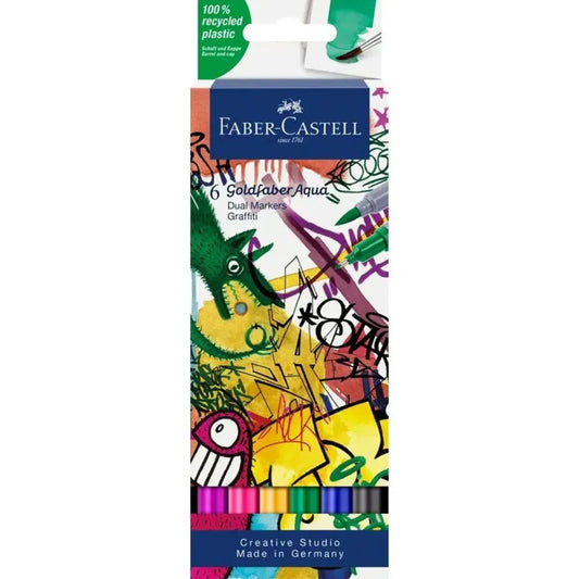 Faber-Castell Goldfaber Aqua Dual Marker 6er Etui Graffiti