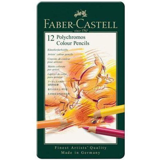 Faber-Castell Polychromos Farbstift, 12er Metalletui