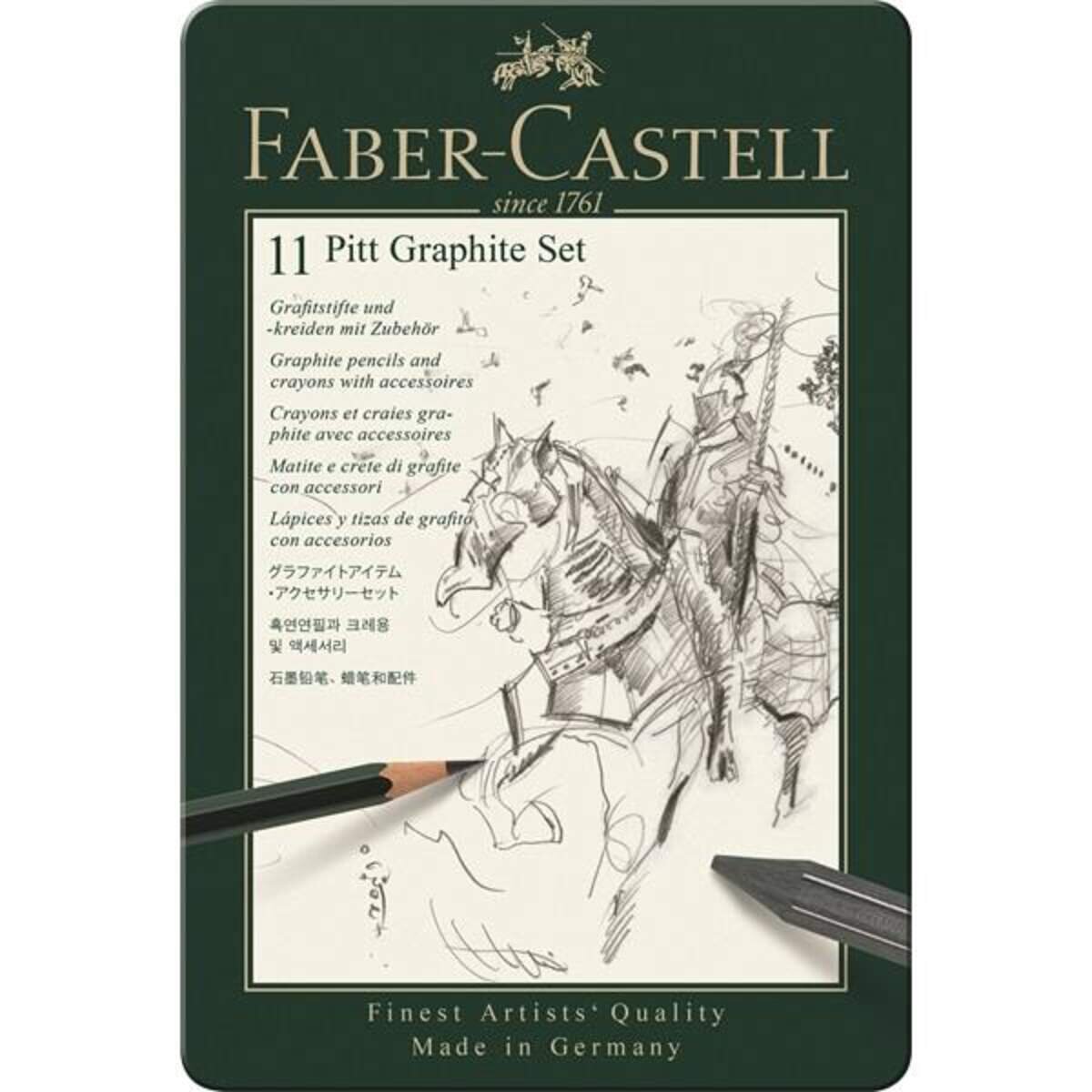 Faber-Castell Set PITT Graphite klein Metalletui, 11 Teile