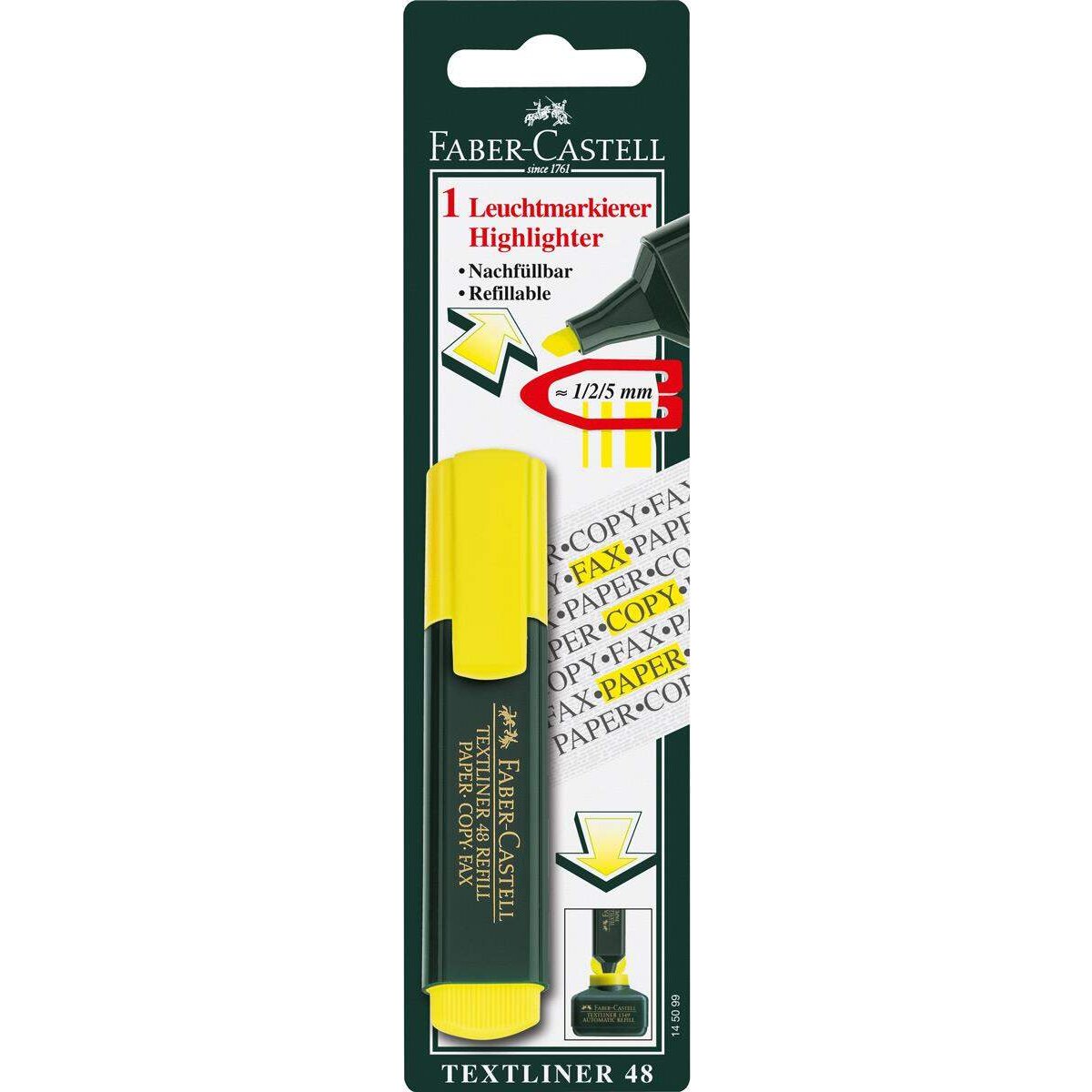 Faber-Castell Textmarker TEXTLINER 48, gelb