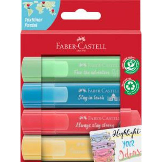 Faber-Castell Textmarker TL 46 Pastell Promo 4er Kartonetui