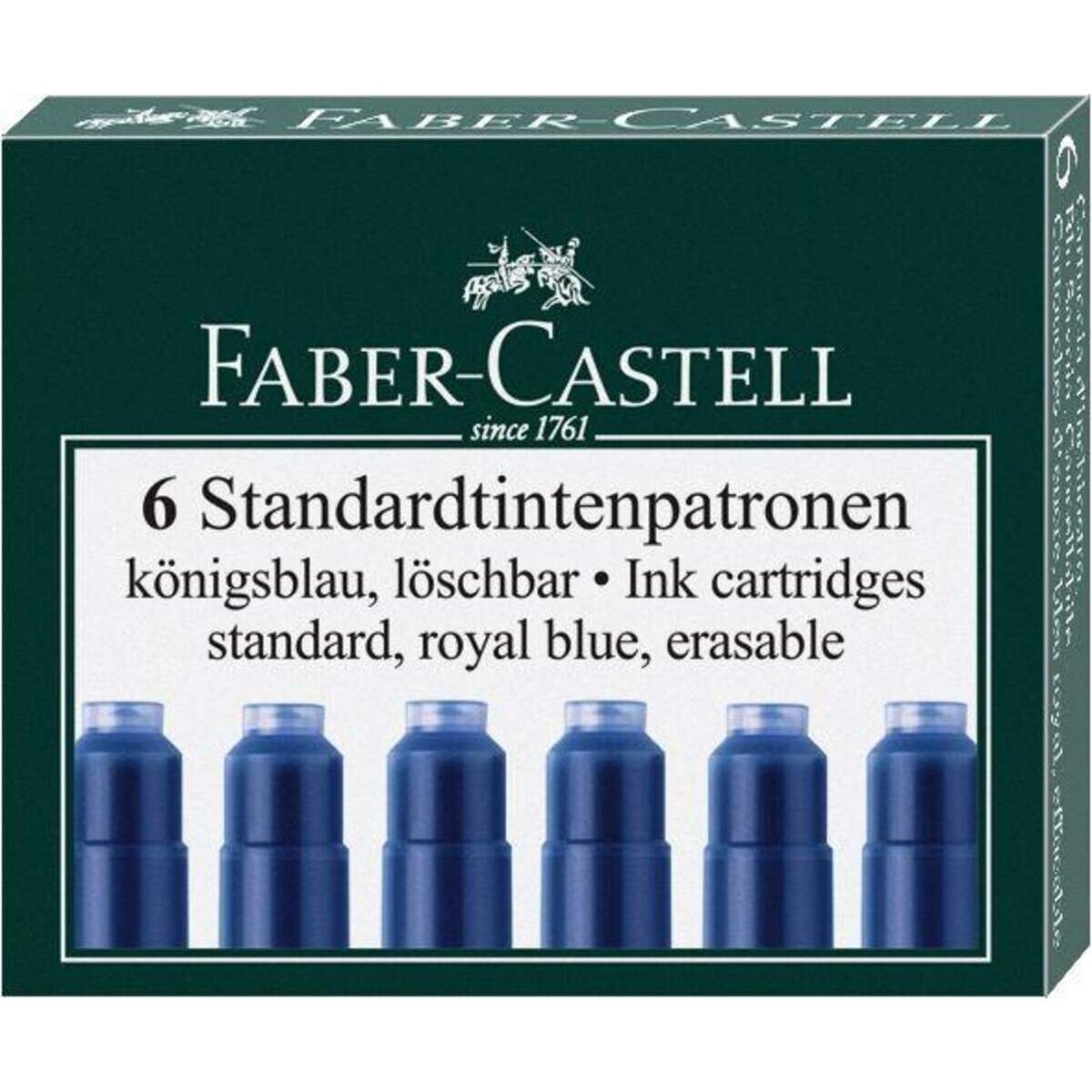 Faber-Castell Tintenpatronen Standard, königsblau, 6 Stück