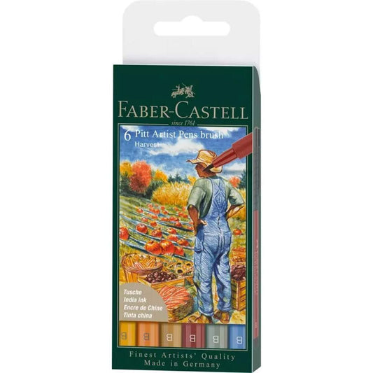 Faber-Castell Tuschestift Pitt Artist Pen B Herbst 6x