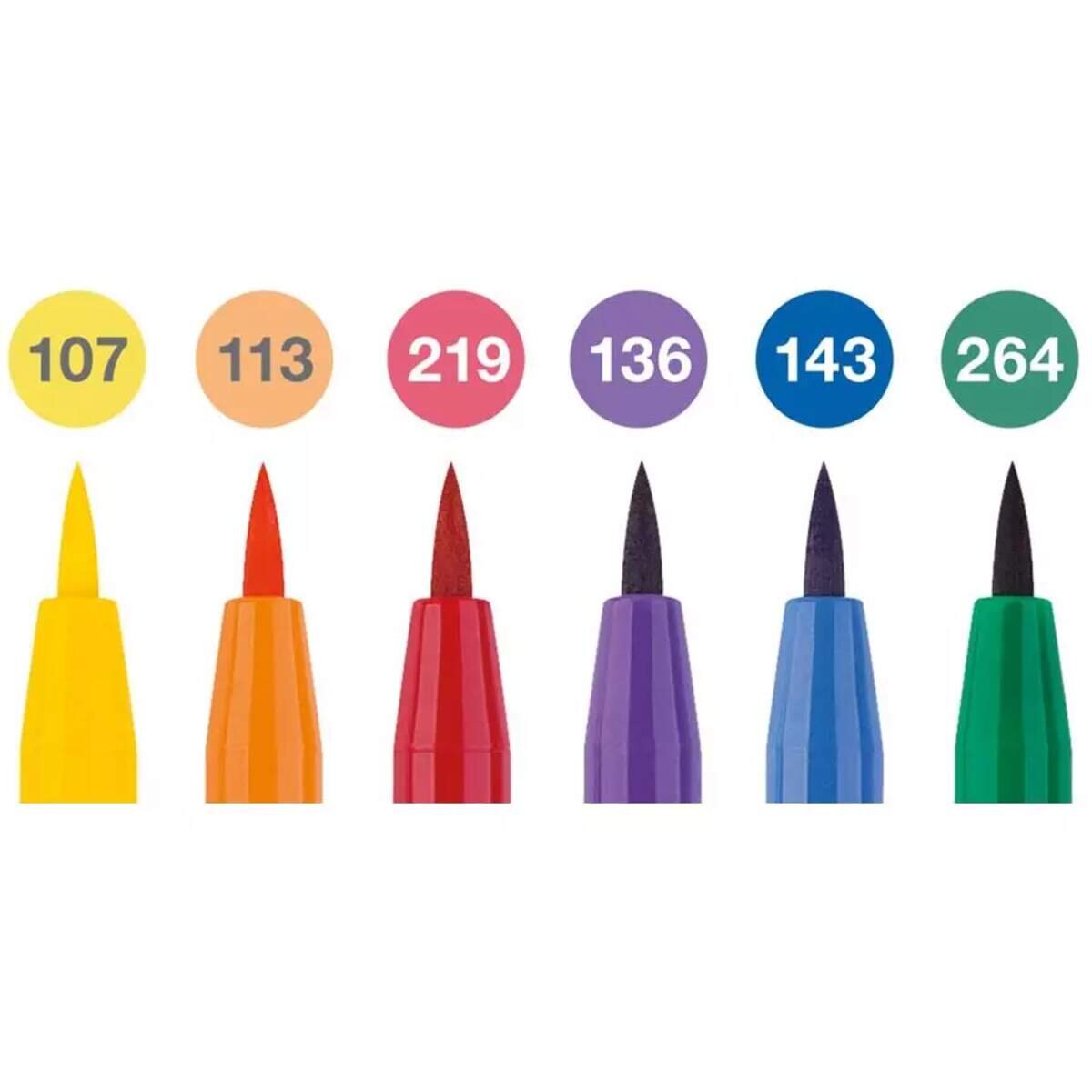 Faber-Castell Tuschestift Pitt Artist Pen B colour 6x