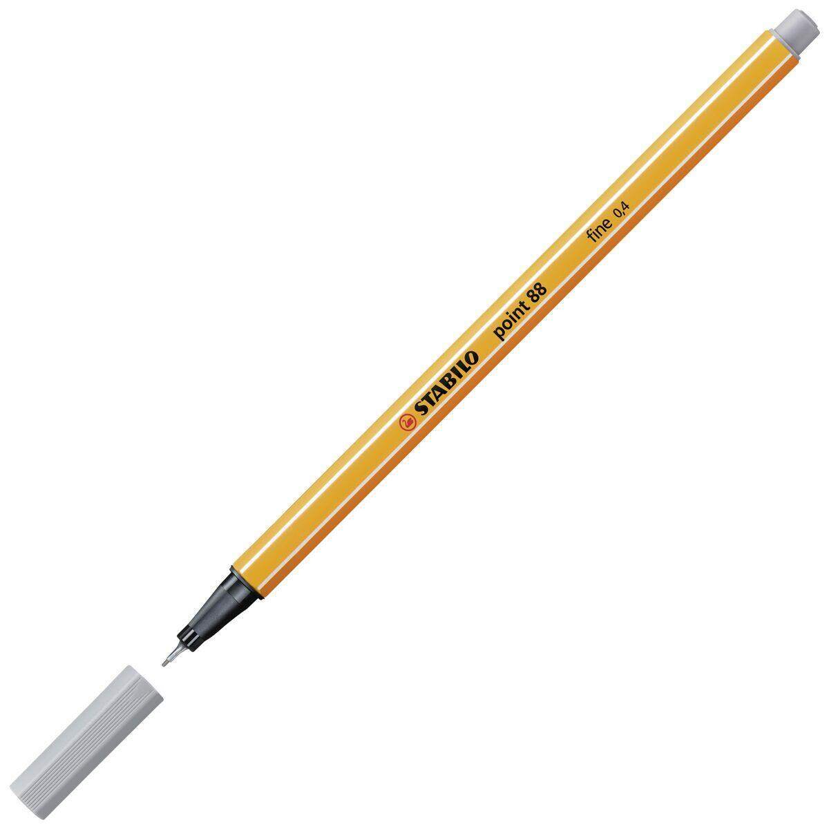 Fineliner - STABILO point 88 - Einzelstift - mittelgrau