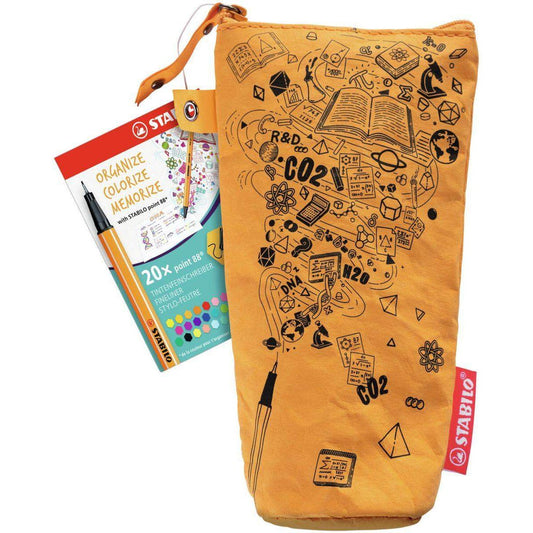 Fineliner - STABILO point 88 im Kraftpapier Mäppchen  - mit 20 verschiedenen Farben