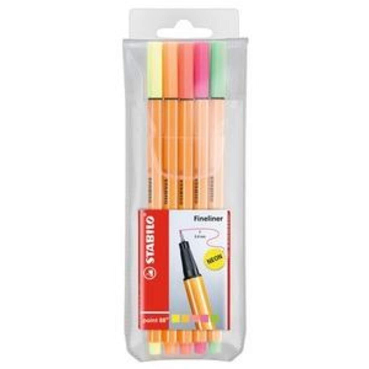 Fineliner - STABILO point 88 - 5er Pack - neon