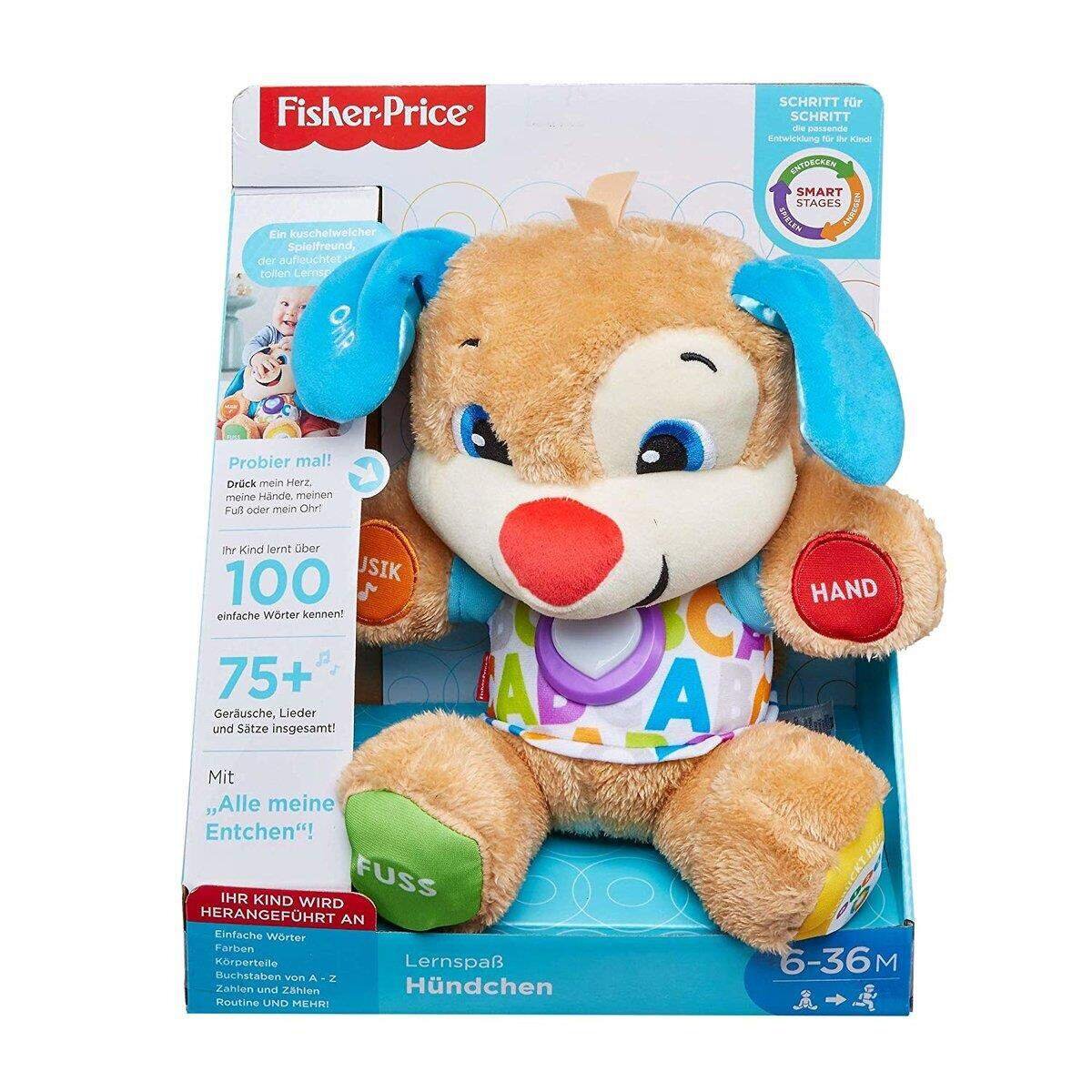 Fisher-Price Lernspaß Hündchen, Plüschtier und Lernspielzeug