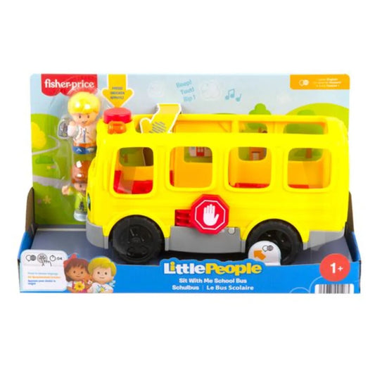 Fisher-Price Little People Schulbus Spielzeug mit Figuren, Mehrsprachig (DE, FR, ENG)