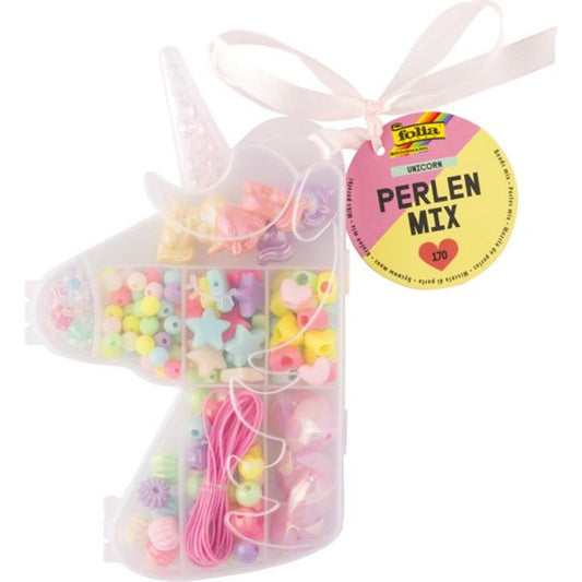 Folia Perlen Mix Unicorn, 170 Teile