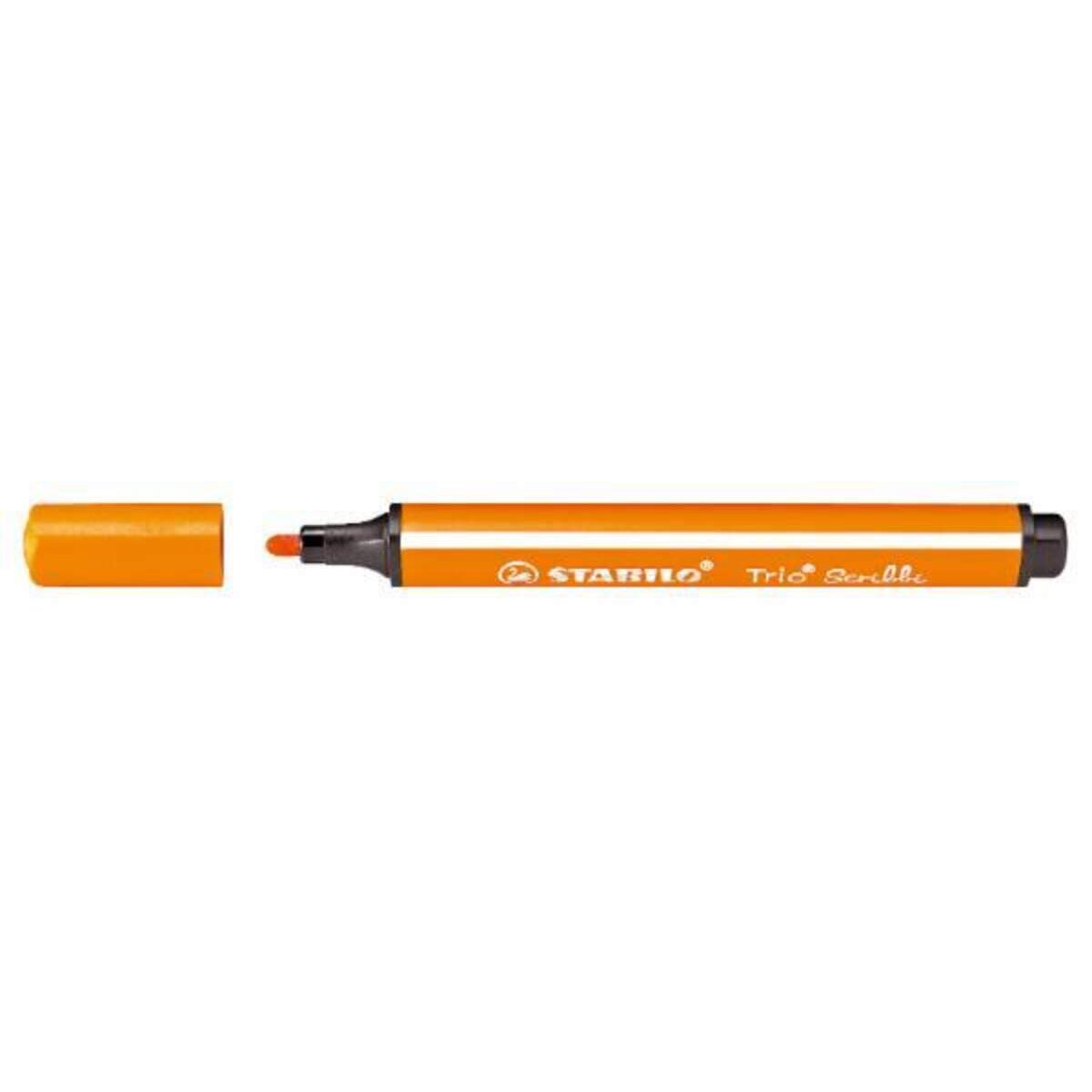 Gefederter Dreikant-Filzstift - STABILO Trio Scribbi - Einzelstift - orange