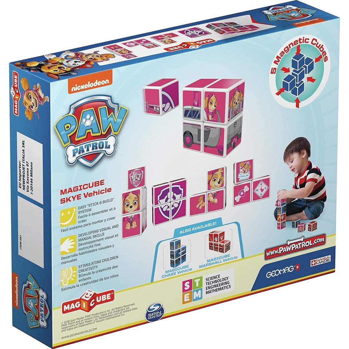 Geomag MAGICUBE Paw Patrol Skye Vehicle 5 Würfel