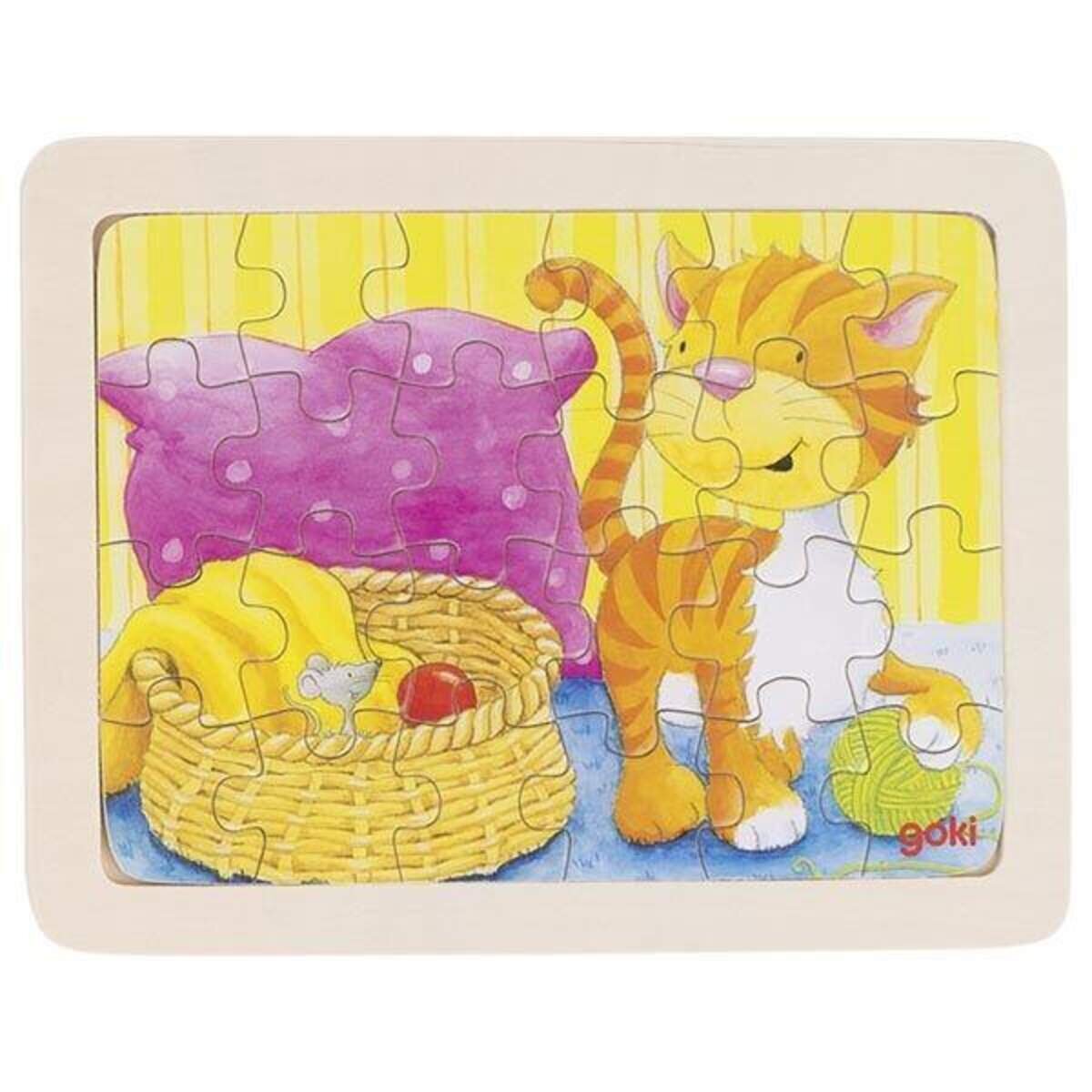 goki Einlegepuzzle Tiere II, 24 Teile, sortiert