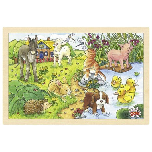 goki Einlegepuzzle Tierkinder II, 24 Teile