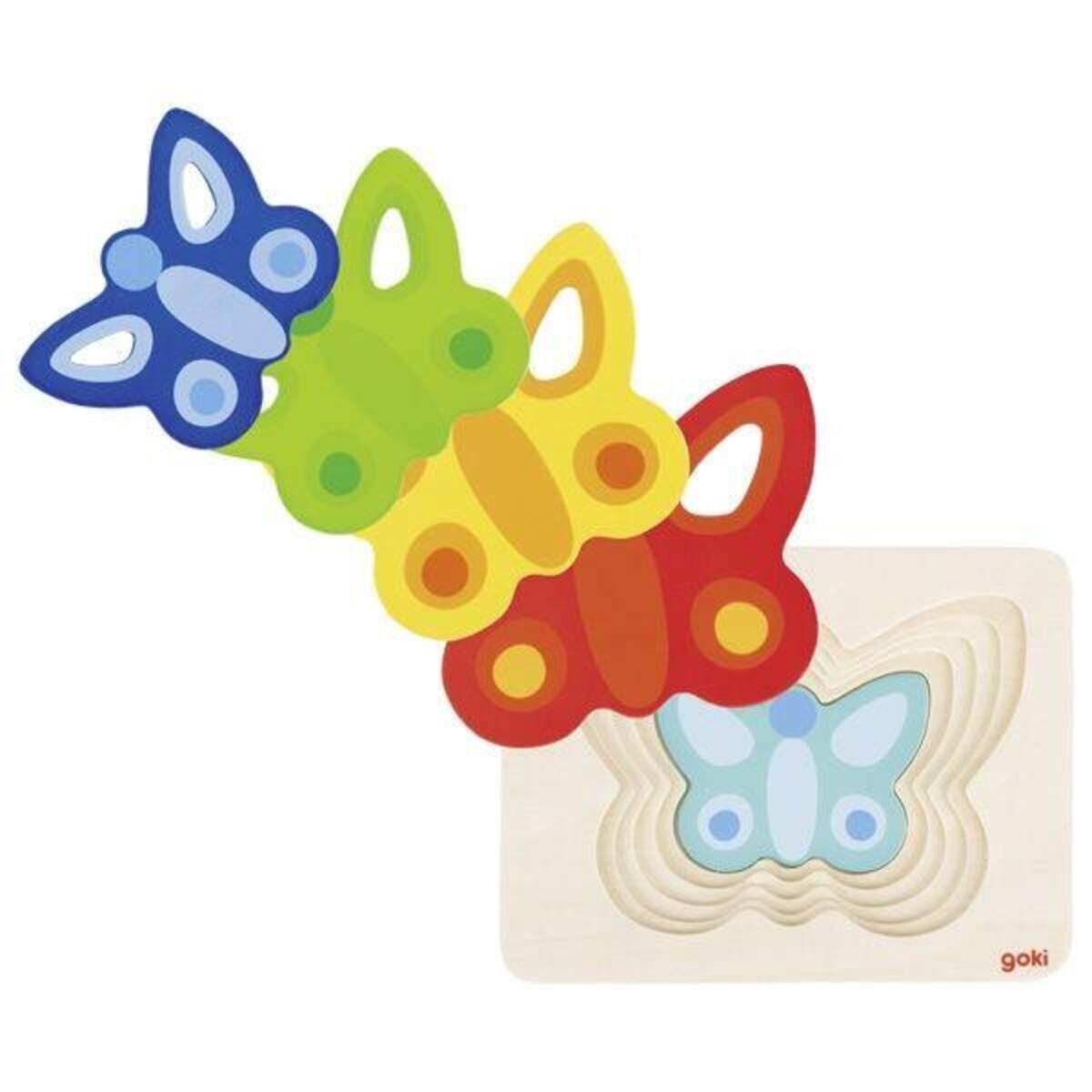 goki Schichtenpuzzle Schmetterling II, 5 Teile