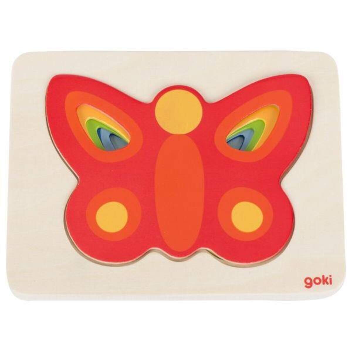 goki Schichtenpuzzle Schmetterling II, 5 Teile