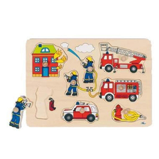 goki Steck-Puzzle Feuerwehr, 8 Teile