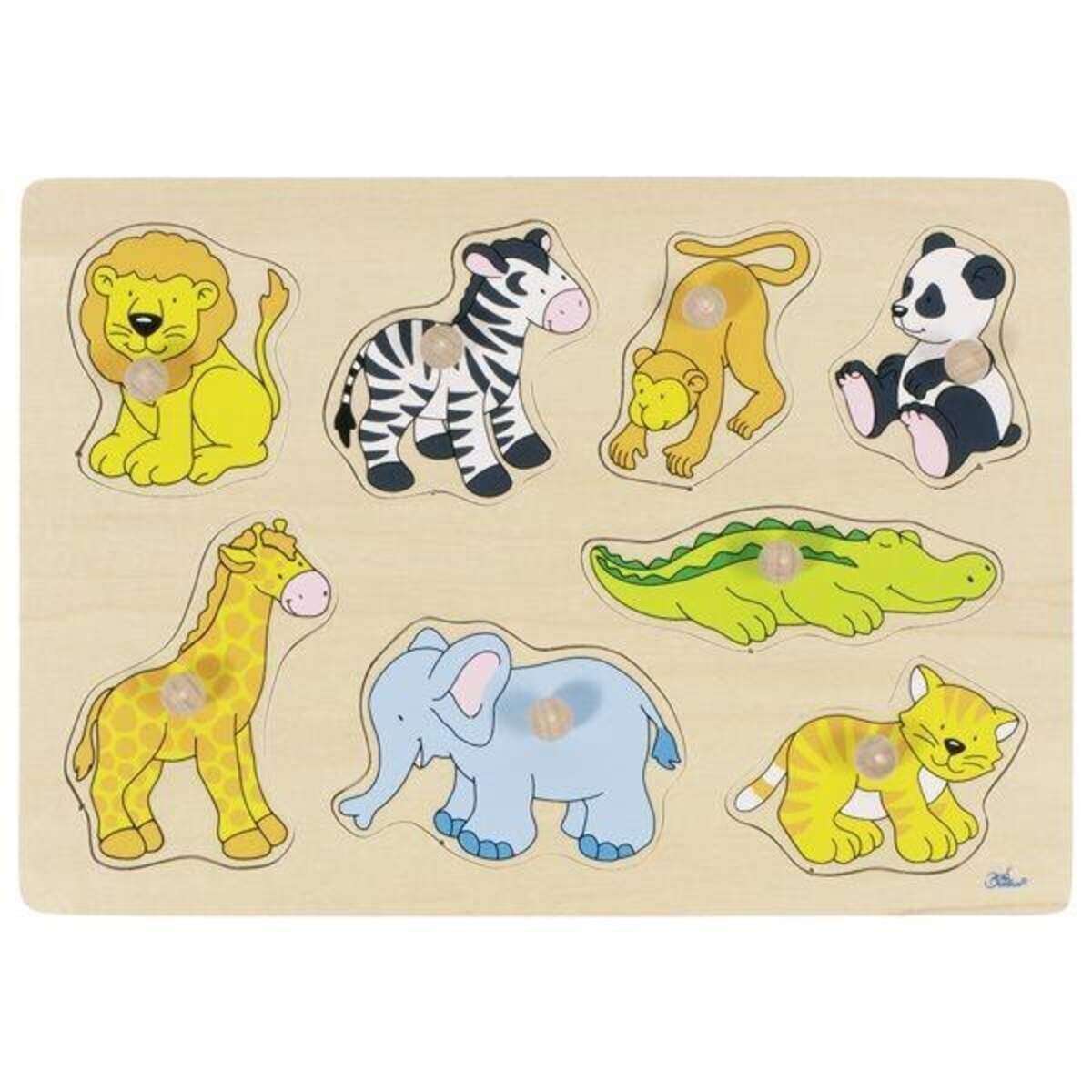 goki Steckpuzzle Zootiere, 8 Teile