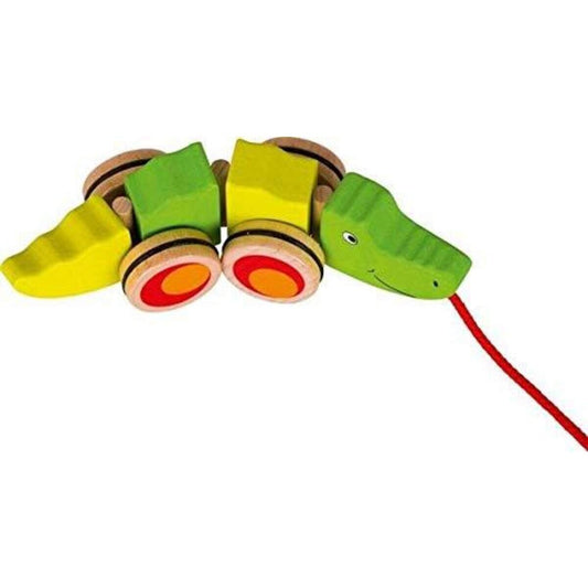 goki Ziehtier Krokodil mit beweglichen Teilen