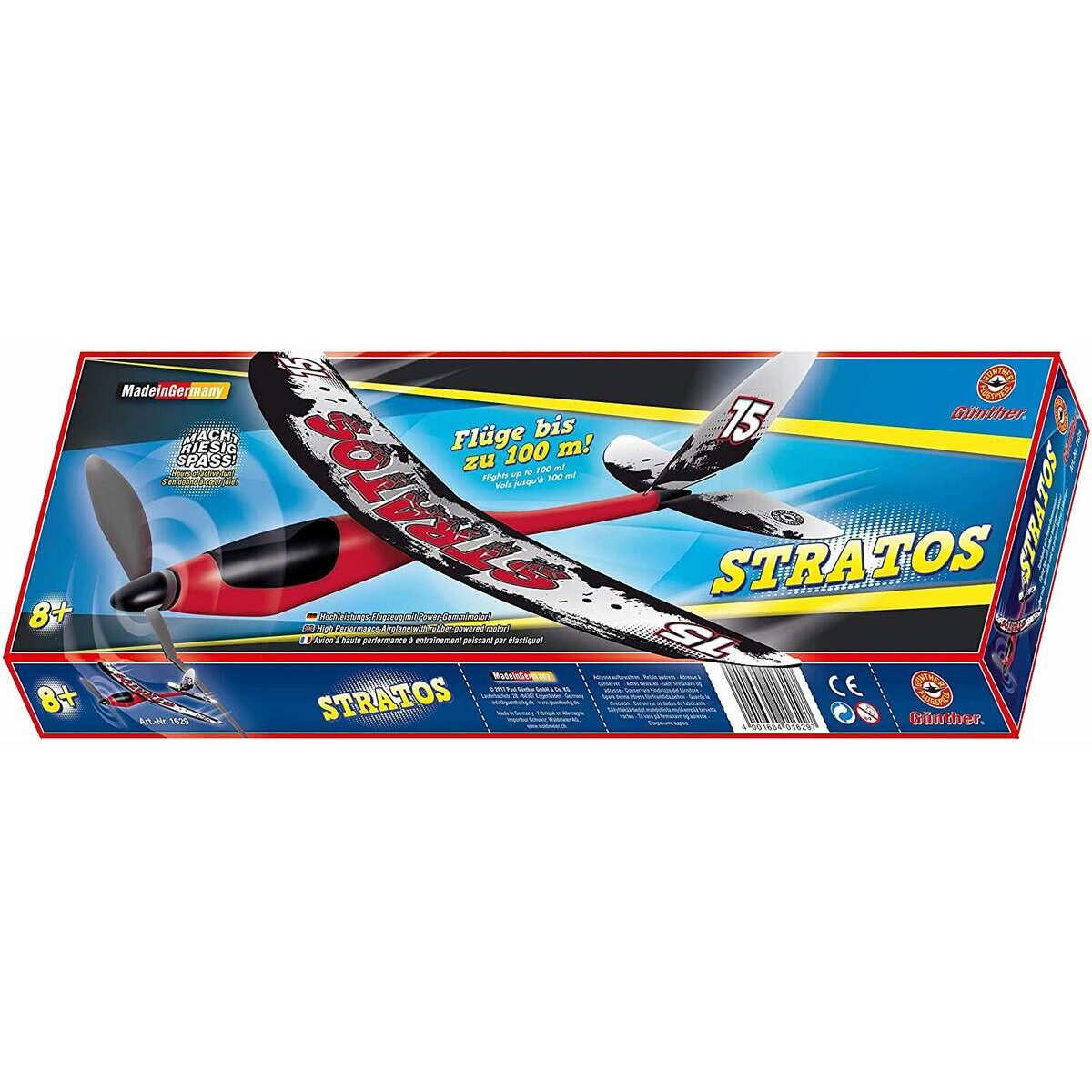 Günther Gummimotor Flugmodell Stratos, ca. 53 x 50 cm