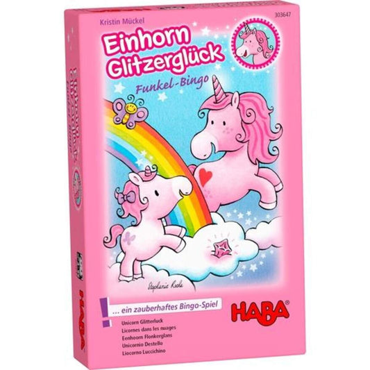HABA 303647 Einhorn Glitzerglück Funkel-Bingo
