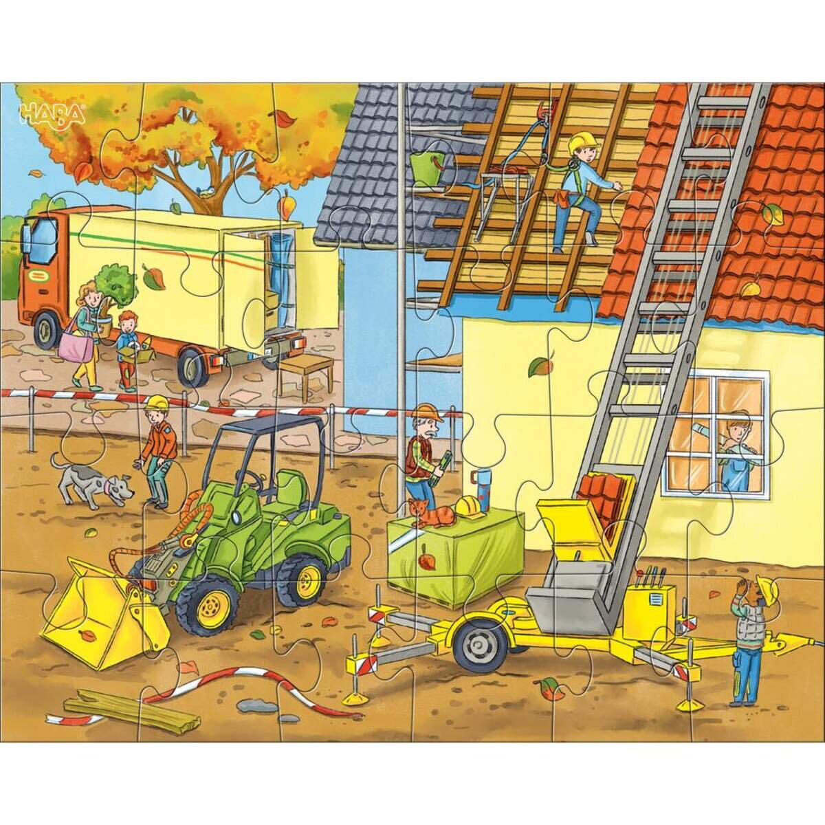 HABA 305469 Puzzles Auf der Baustelle 3x24 Teile