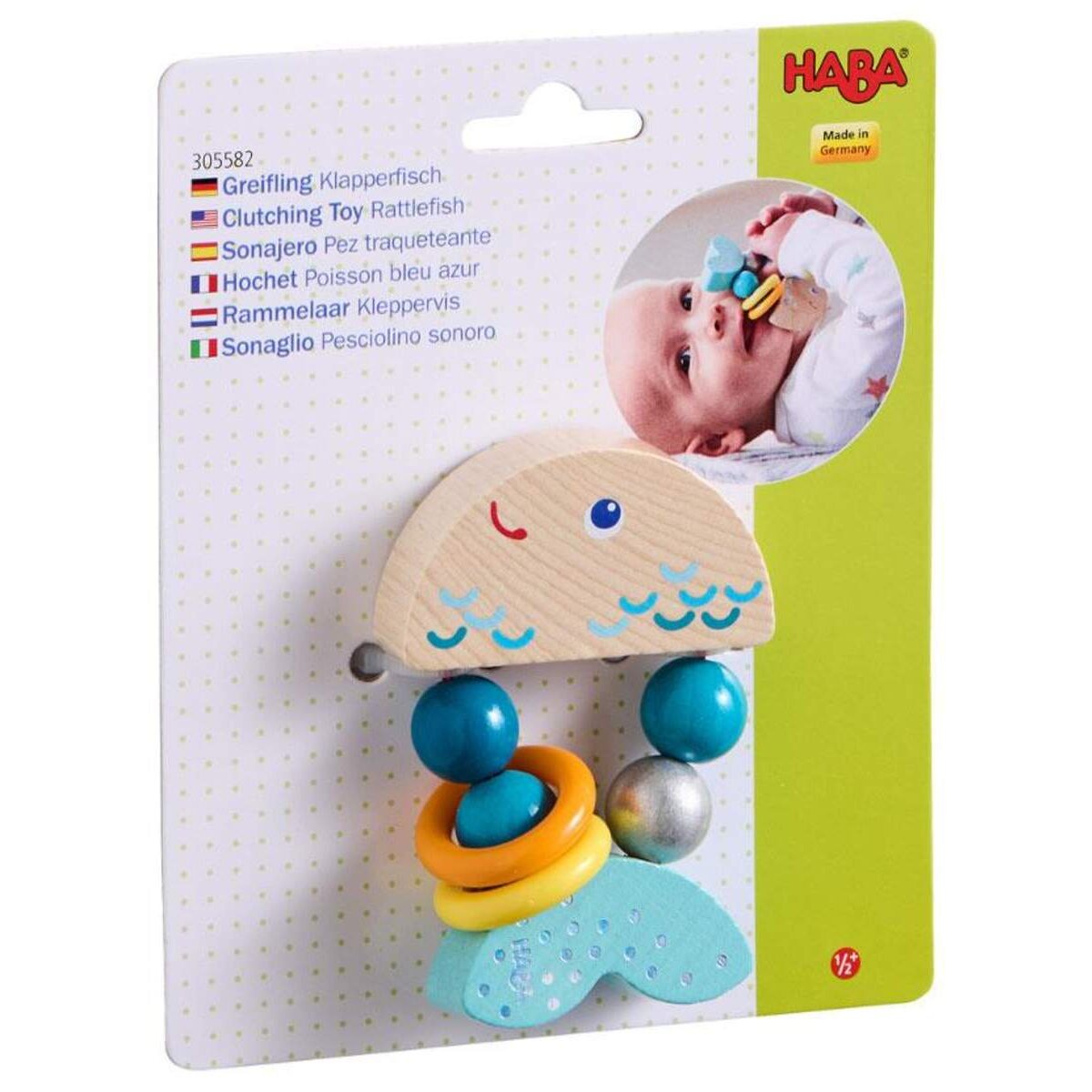 HABA 305582 Greifling Klapperfisch