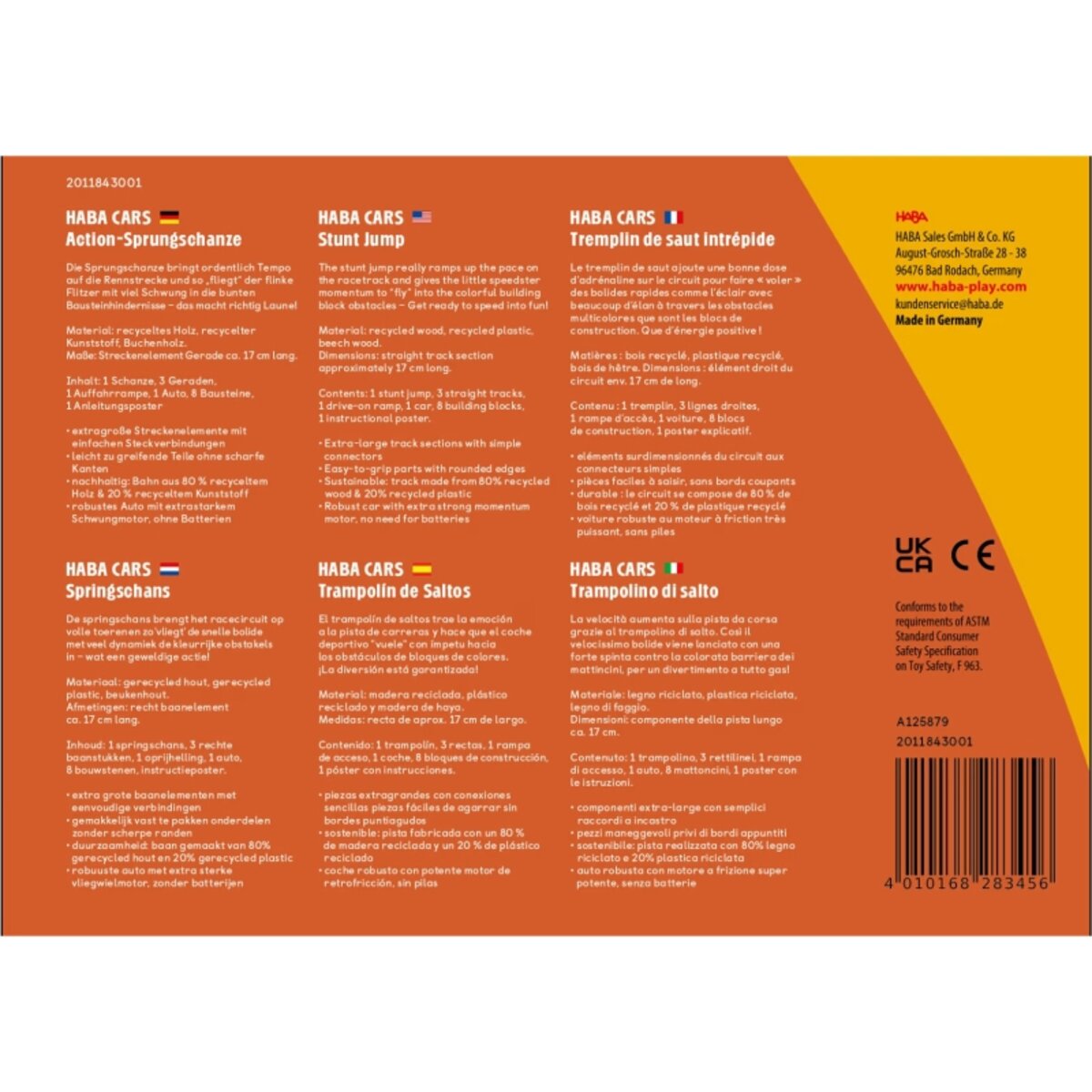 HABA Cars – Action-Sprungschanze, inklusive Auto