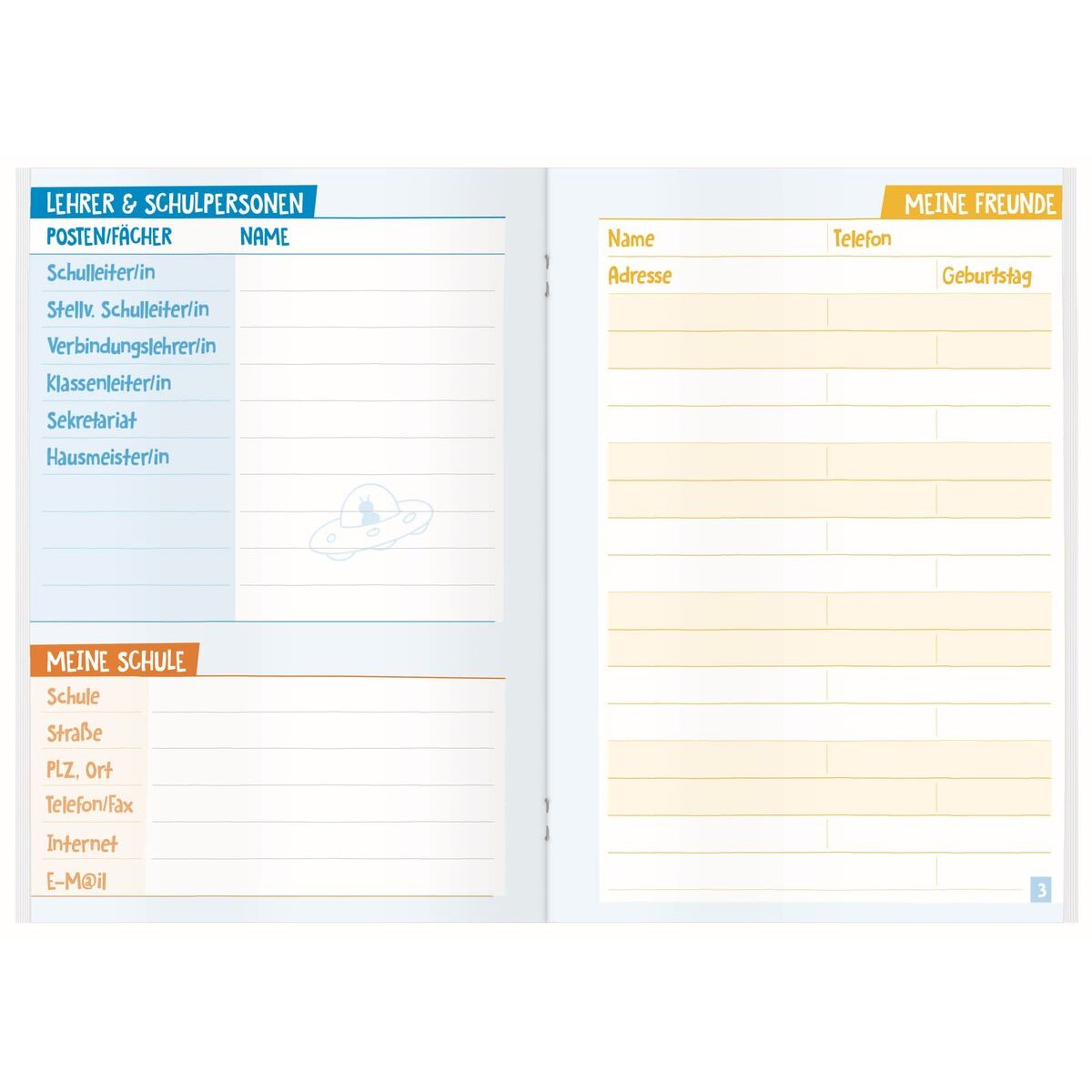 Häfft Verlag Aufgabenheft Farbenfroh mini A6, 1 Schuljahr, 1 Stück, 4-fach sortiert