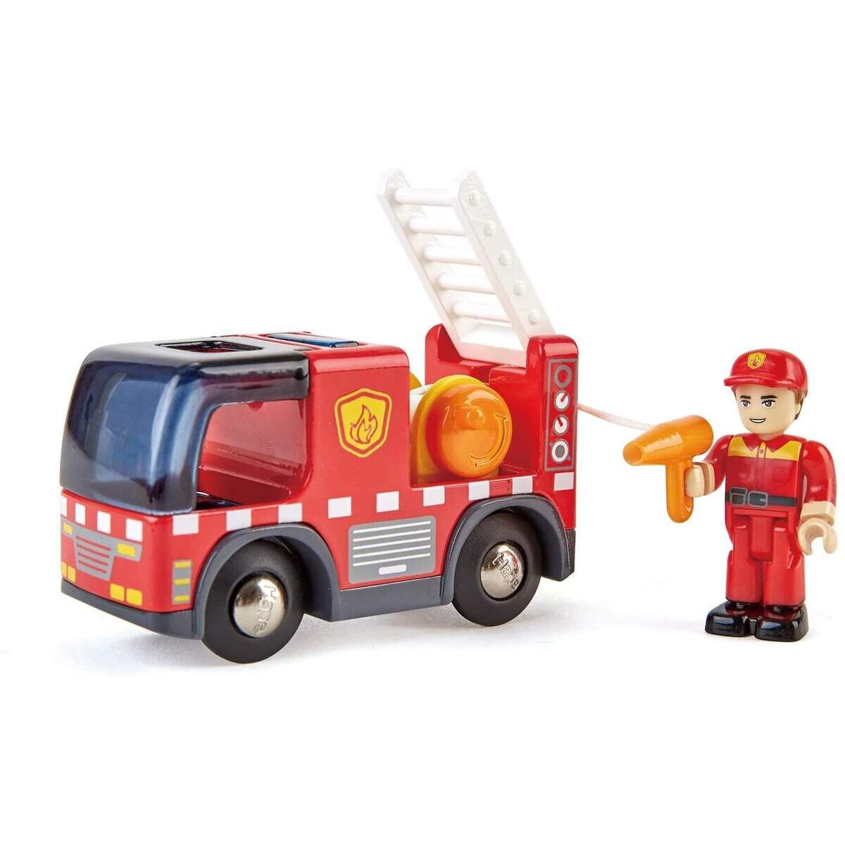 Hape Feuerwehrauto mit Sirene, Spielfigur &-Fahrzeug