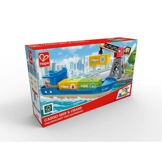 Hape Frachtschiff und Hafenkran
