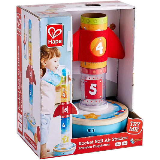 Hape Raketen-Flugstation | mit Ventilator, der die Bälle aufsteigen lässt