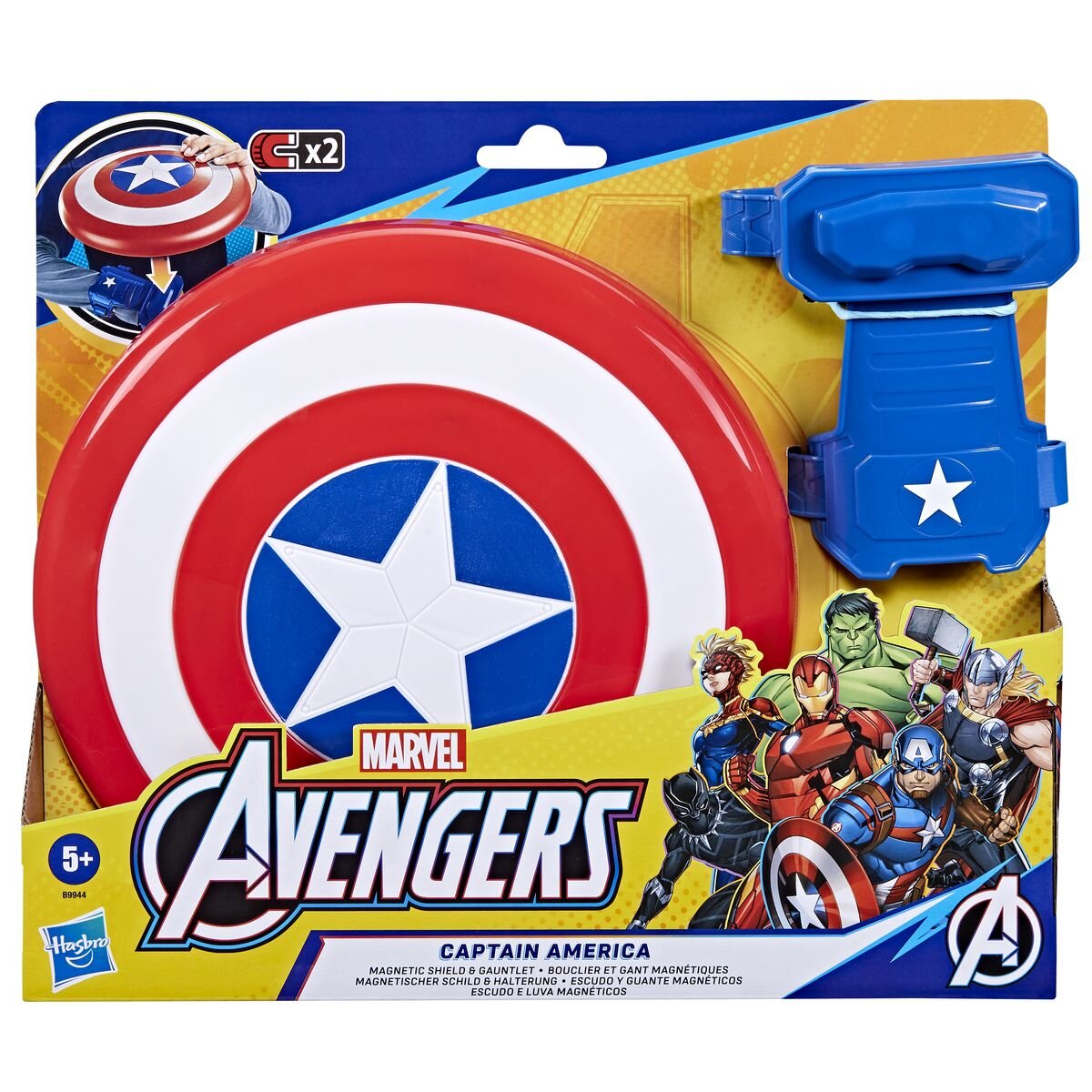 Hasbro Avengers Captain America Magnetisches Schild und Halterung