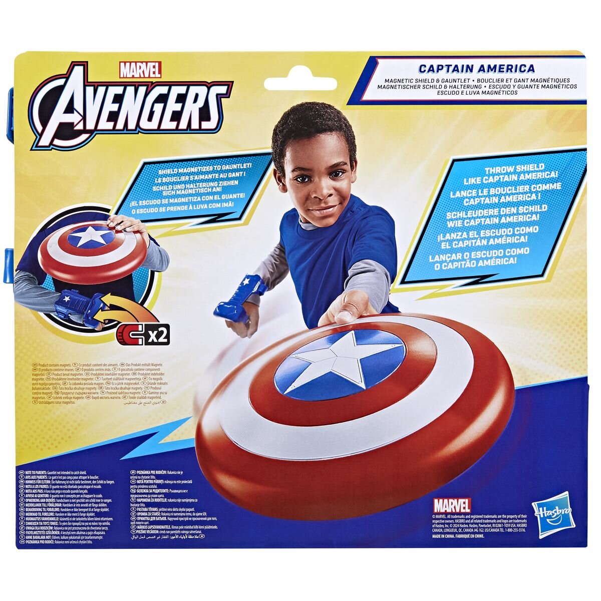 Hasbro Avengers Captain America Magnetisches Schild und Halterung