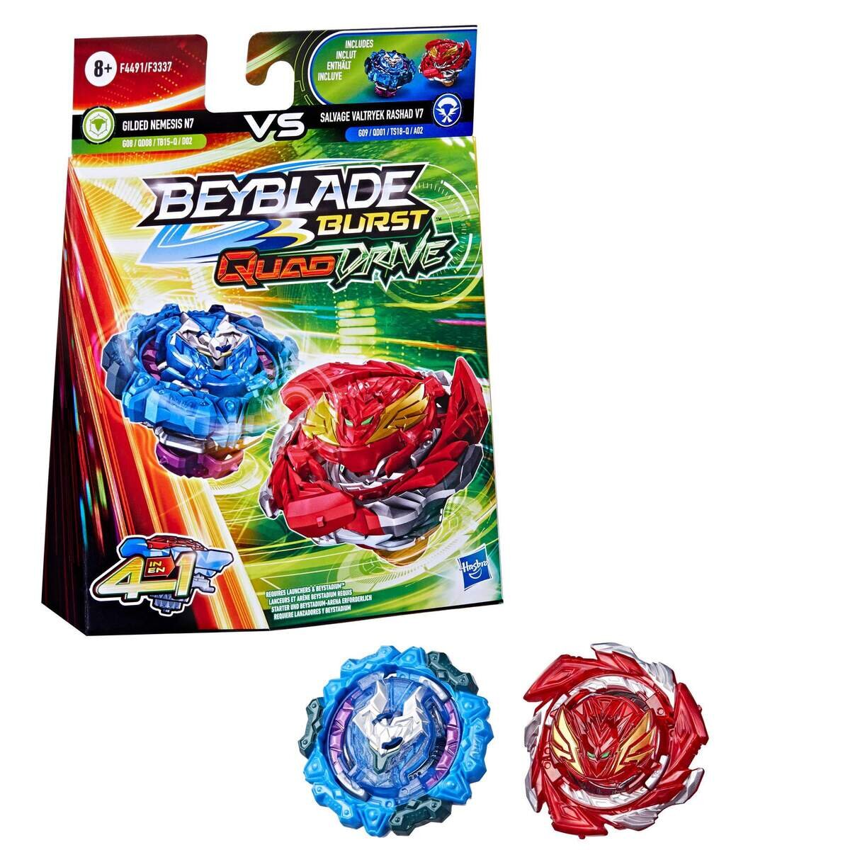 Hasbro BeyBlade QD Dual Pack QuadDrive, 1 Packung, 2-fach sortiert