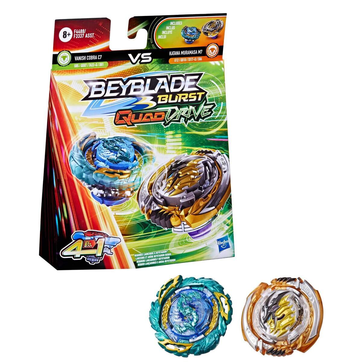 Hasbro BeyBlade QD Dual Pack QuadDrive, 1 Packung, 2-fach sortiert