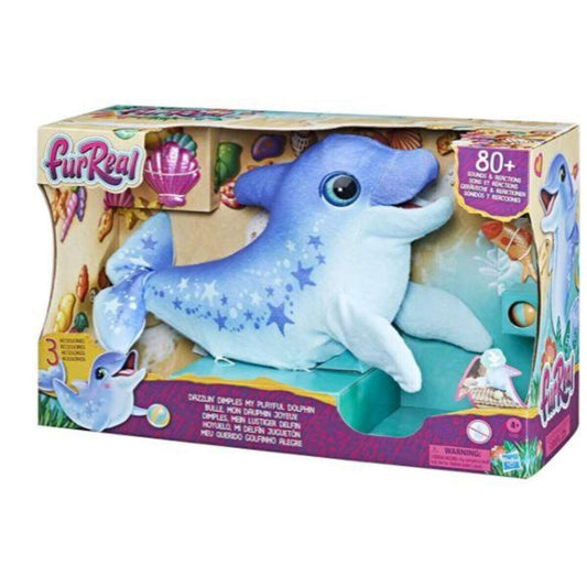 Hasbro Furreal Friends Dimples, Mein lustiger Delfin, 80+ Geräusche und Reaktionen