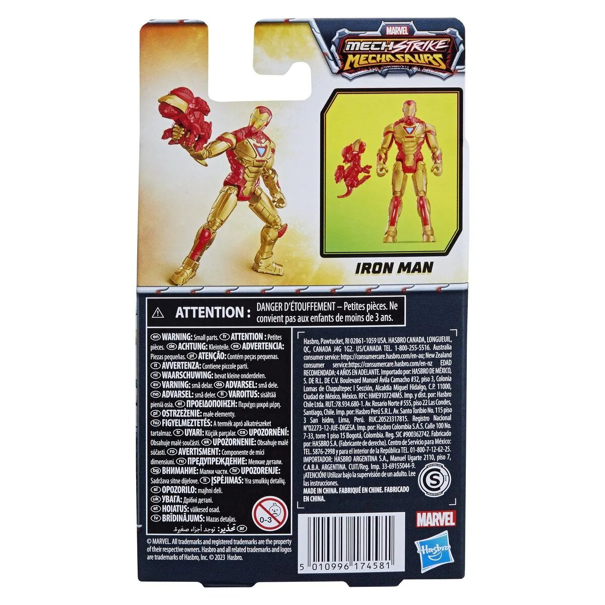 Hasbro Marvel Mech Strike Mechasaurs Iron Man, 10 cm