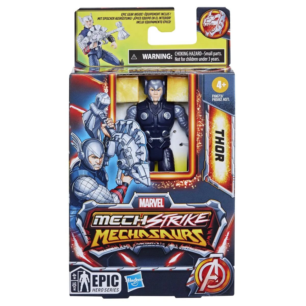 Hasbro Marvel Mech Strike Mechasaurs Thor, 10 cm