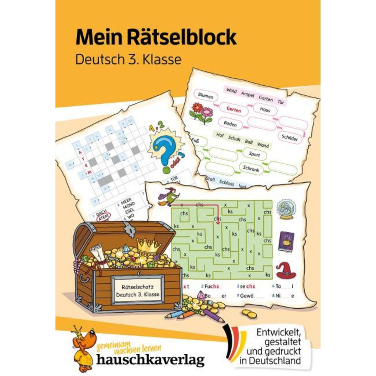 Hauschka Verlag Mein Rätselblock Deutsch 3. Klasse, DIN A5