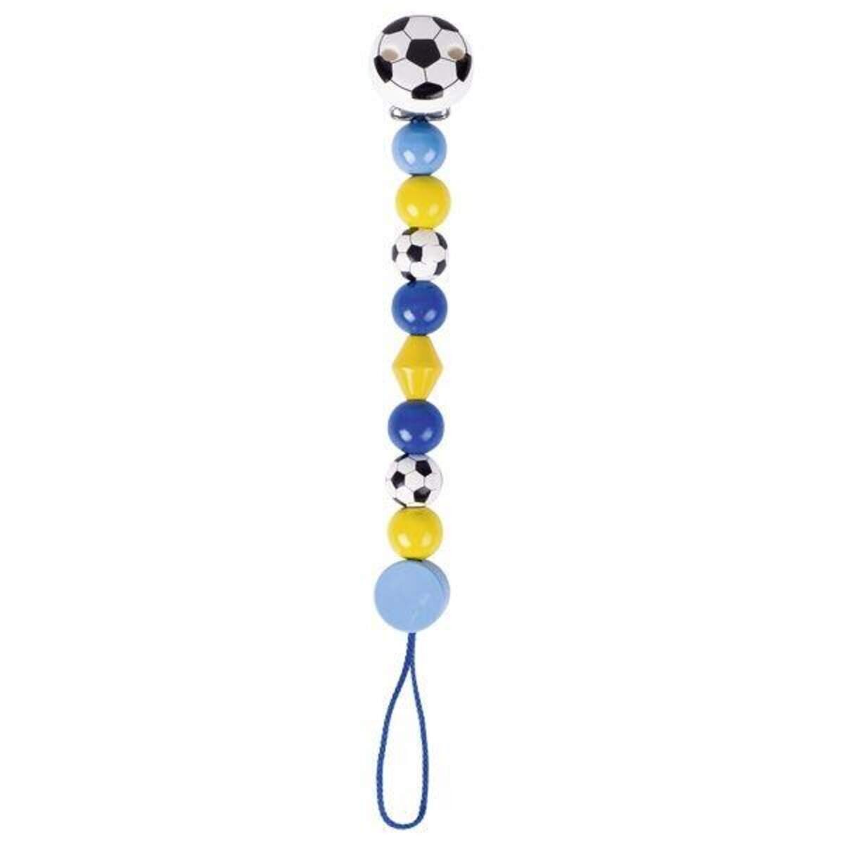 Heimess Schnullerkette Fußball, blau