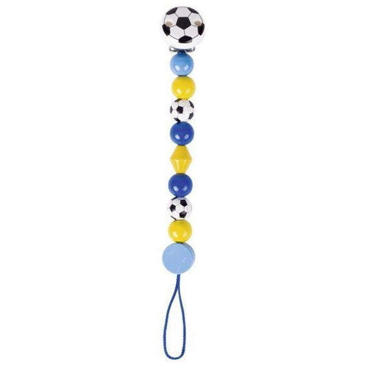 Heimess Schnullerkette Fußball, blau